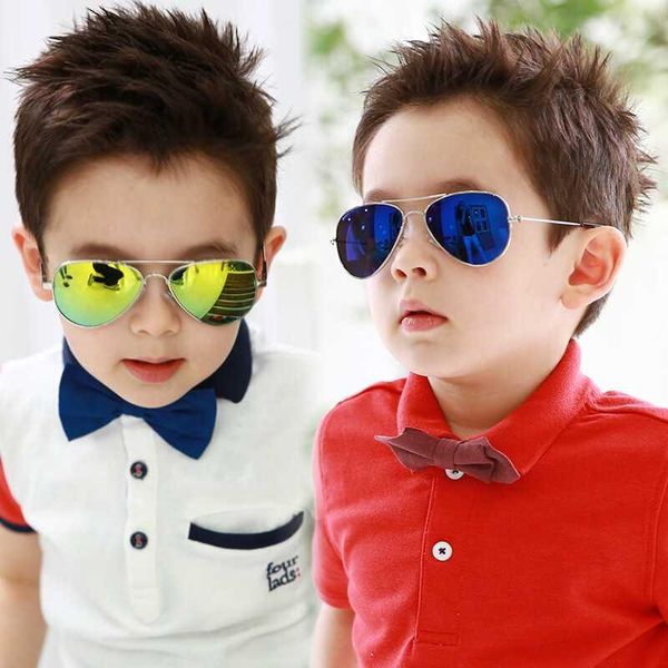 

sunglasses iboode 2021 men women children's oval metal pilot fashion sun glasses classic brand design uv400 kids goggles oculos, White;black