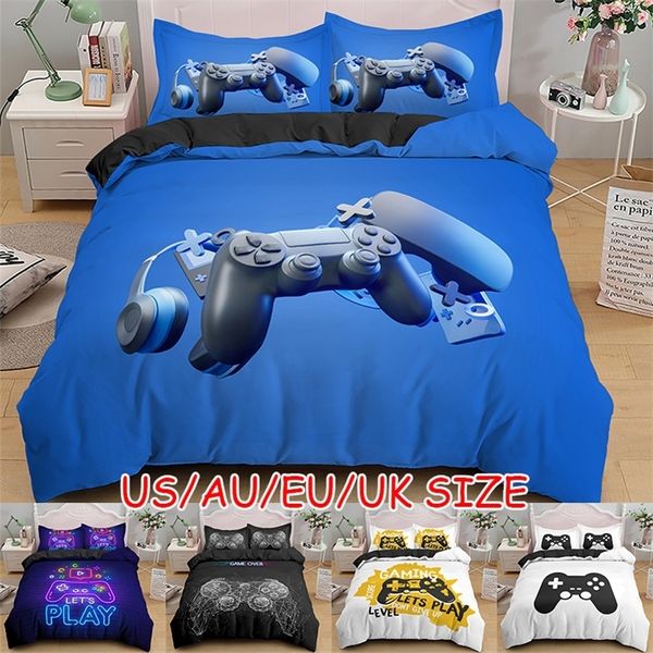 Spiele Tröster Abdeckung Gamepad Bettwäsche Set für Jungen Kinder Video Moderne Gamer Konsole Quilt 2 oder 3 Stück 201211207z