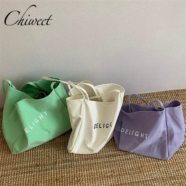 

designer letter printing canvas handbags brand student high capacity simple shoulder bag women large casual tote shopping bags
