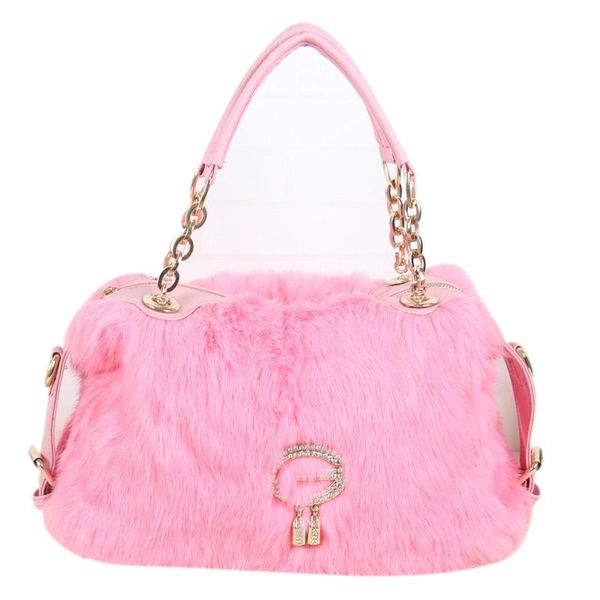 

real hair hair bag 2020 new rex shoulder bag ladies chain g word fashion luxury handbag b4