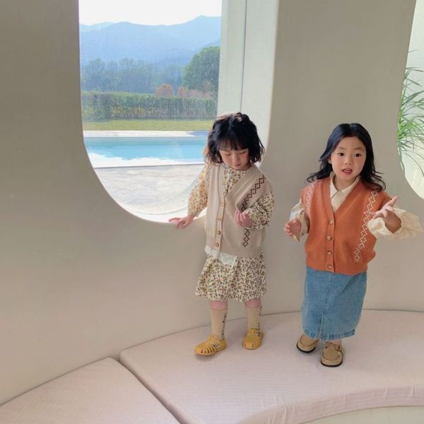 

girls' sweater vt spring drs 2021 new foreign sle korean huzhou zhili children's wear, Blue