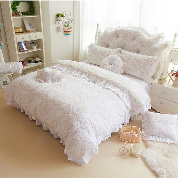 

bedding sets white/beige/pink/purple/red color princess duvet cover set flannel/fleece fabric winter/autum bedding-set 3/4pcs