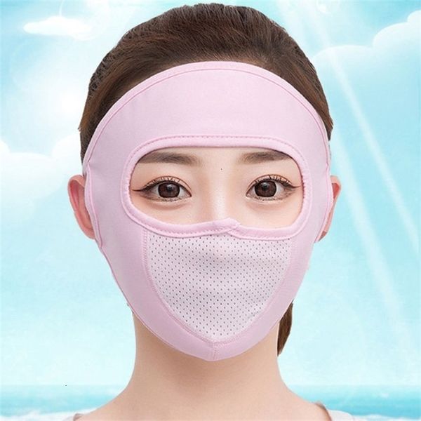 

summer spring and women's ear-hanging outdoor riding 2020 sunscreen ice silk cotton hanging ear mesh breathable dust protection mask b6
