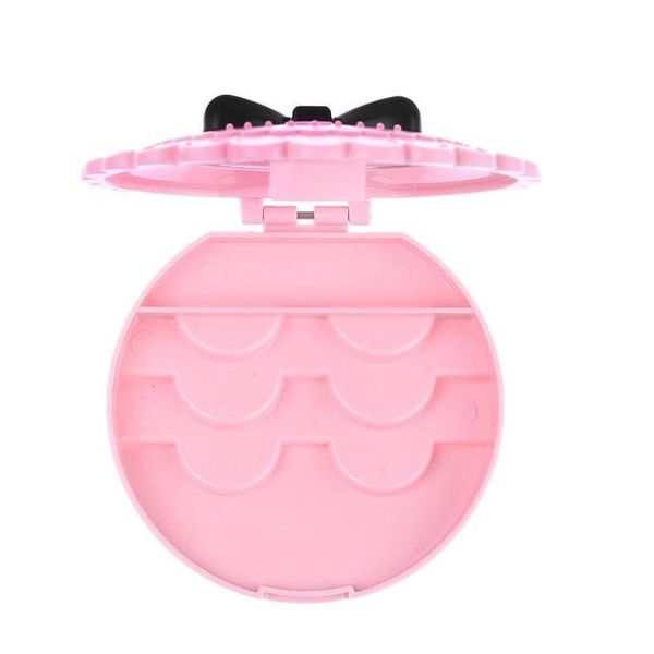

new acrylic cute bow false eyelashes eye lashes storage box makeup cosmetic mirro sqcuko bdehair
