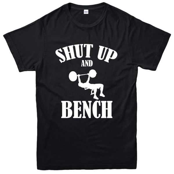 

2019 fashion casual men t-shirt workout cardio gyms t-shirt, shut up and bench, weight lifting tee sport hooded sweatshirt hoodie