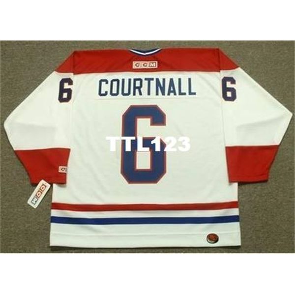

men #6 russ courtnall montreal canadiens 1989 ccm away hockey jersey or custom any name or number retro jersey, Black