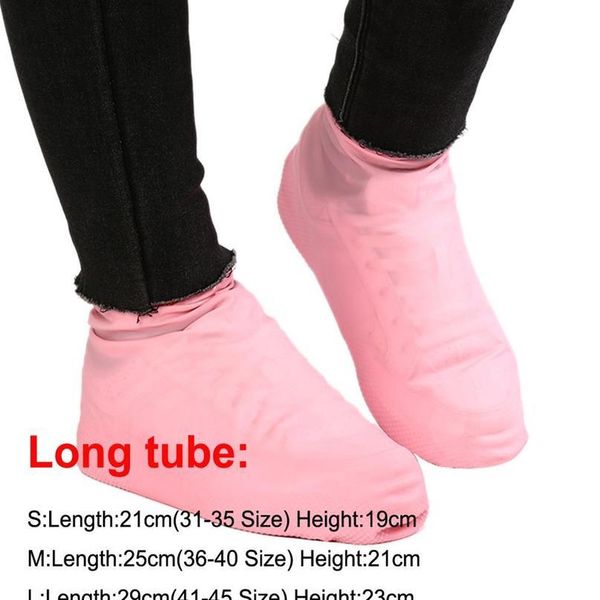 

1 pair reusable non-slip rain outdoor latex shoe cover rainy day waterproof thickening non-slip wear fo sqcoft