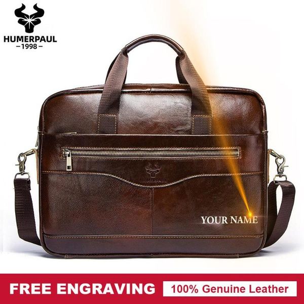 

2020 men business briefcase bag leather computer laphandbag casual man bag travel shoulder bags