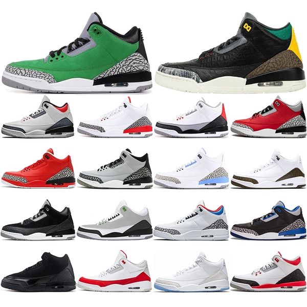

new arrival jumpman 3 for men sport sneakers court purple black red cement 3s basketball shoes sport blue varsity royal mens trainers shoe