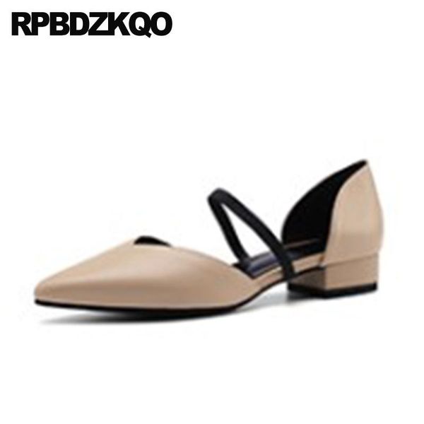 

women shoes fashion size 4 34 pointed toe pumps designer chic 2020 casual european chunky autumn black closed high heels low