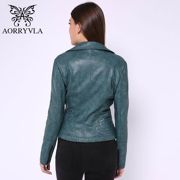 

brand pu leather jacket women spring 2020 fashion black turn-down-collar moto biker jacket zipper pu leather coats slim outwear lj201127
