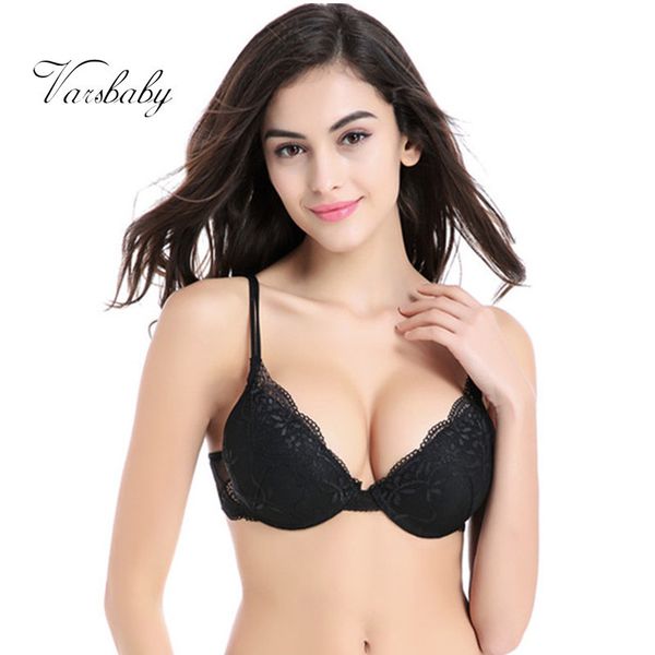 Varsbaby Jovem mulher sexy lingerie laço push up ajustável Bras 201202