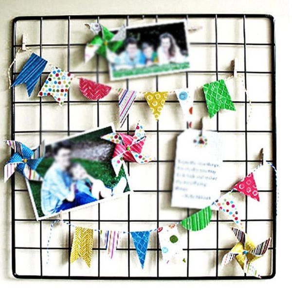 

35x35cm diy metal mesh grid decor p wall holder art display organizer gifts1