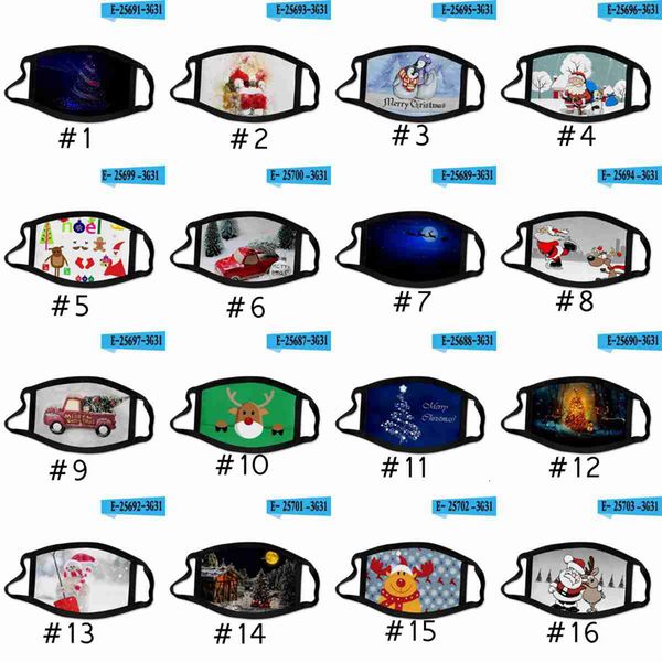 

kids adults fashion santa claus christmas elk print anti dust reusable washable mouth cover xmas face masks cy