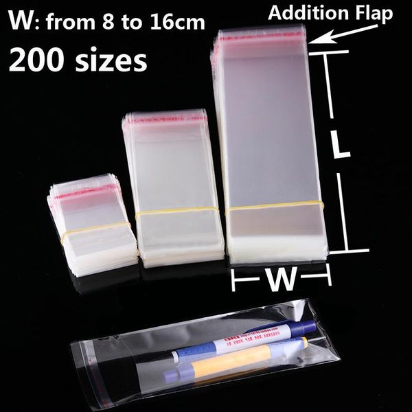 

transparent self adhesive seal resealable poly plastic bags gift packing package plastic baggie small cookie candy packaging bag