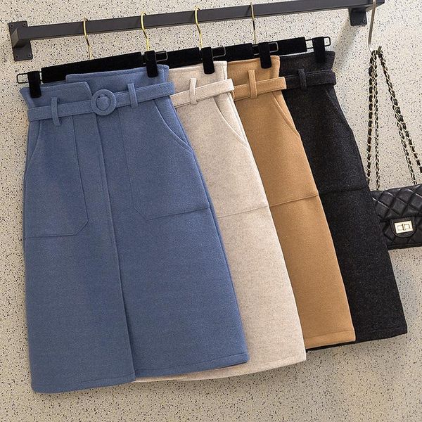 

autumn/winter 2020 han edition of the new open fork restoring ancient ways of tall waist skirt long cloth bag hip skirt, Black