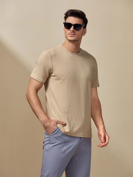 

men solid rib knit w9u0#, White;black