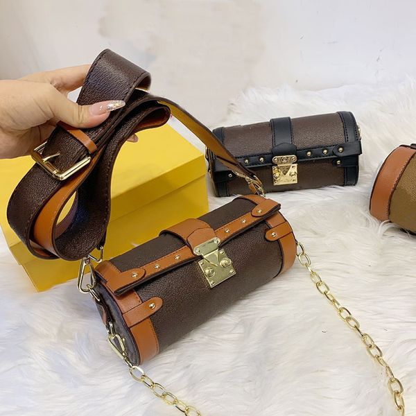 

crossbody bag designer women 2022 paris fashion week wallet letter flower decor boston pure pu leather one shoulder removable strap bran no