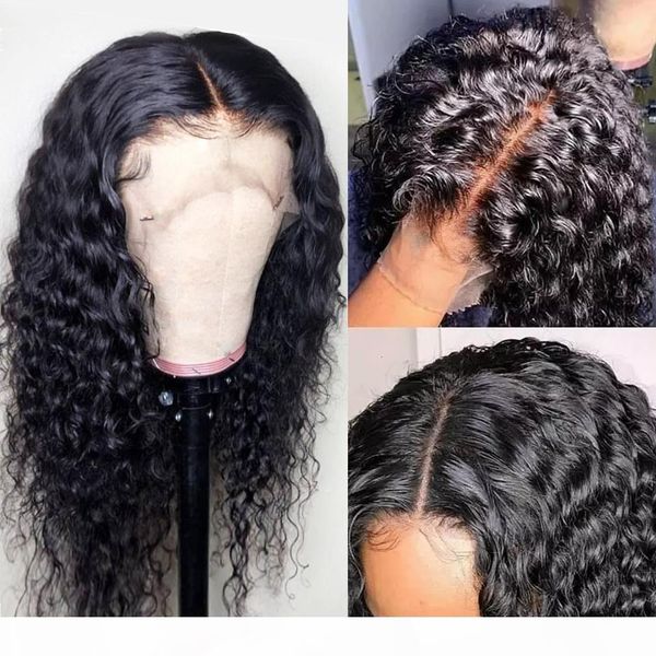 

deep wave wigs for black women natural hairline curly wave human hair wigs brazilian pre-plucked lace front human hair wigs