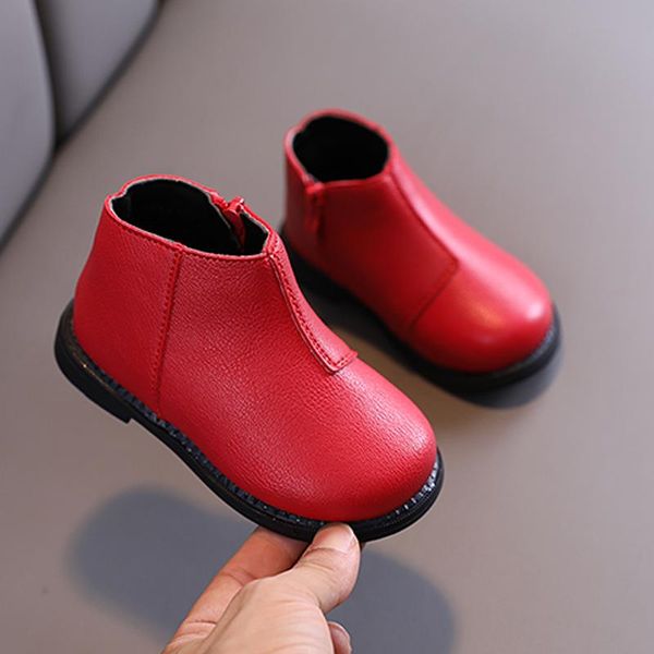 

autumn winter 2020 girls shoes fashion boots kids martin non-slip snow boots brand girls baby sneakers children shoes, Black;grey