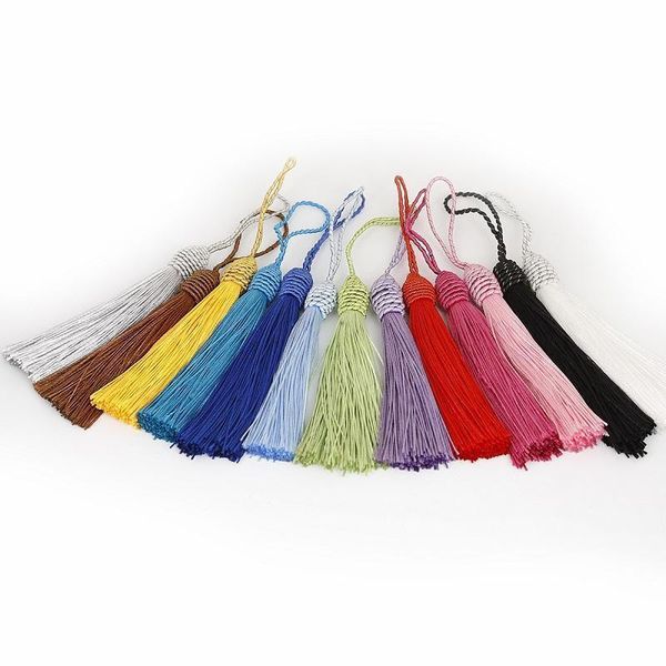 

10pcs lot polyester silk tassel 15cm cotton tassel fringe trims for home wedding decoration diy sewing curtains accessories h jllzbt
