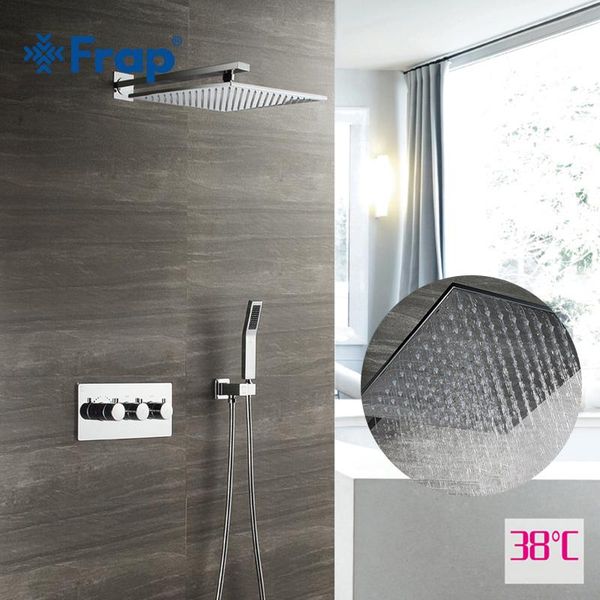 

frap massage chrome waterfall shower set heads bathroom concealed wall mounted brass faucet mixer bbyhqd lipper