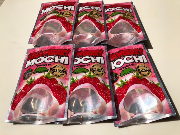 

bag pouch zipper mylar bags retail packaging packaging 3.5-7g strawberry edibles childproof label mochi bbyfz bdetoys
