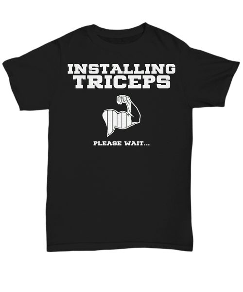 

installing triceps please wait funny workout t shirt tee summer style tee shirt sport hooded sweatshirt hoodie