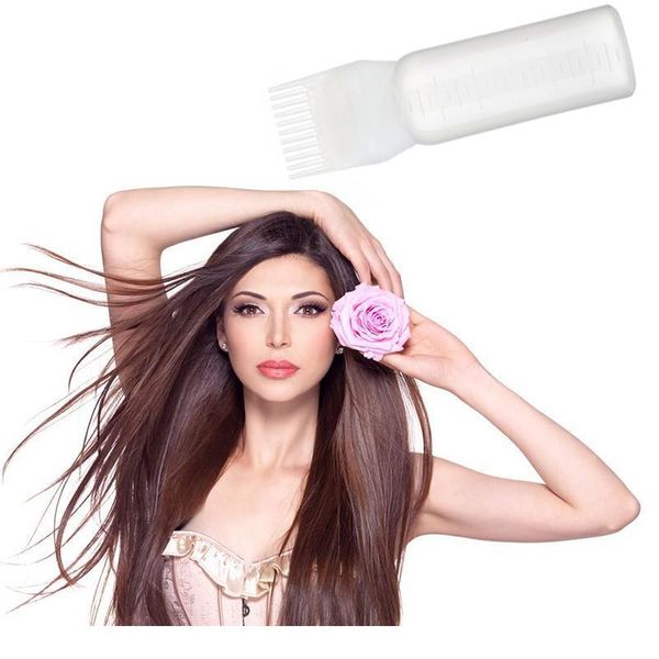 

120ml professional hair dye bottle applicator brush dispensing salon hair coloring dyeing hair dry cleanin sqcqoj, Silver
