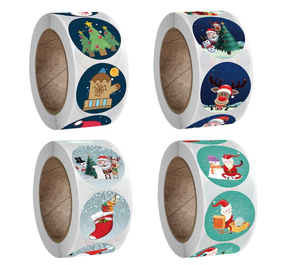 

christmas roll sticke decoration window sticker santa claus refrigerator door wallpaper refrigerator sticker family of ornament party gifts