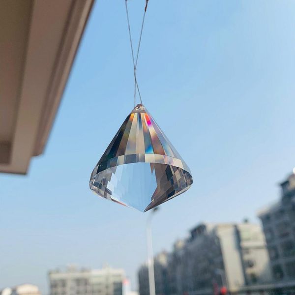 

50mm glass diamond crystal prism pendant hanging chandelier part crystal suncatcher home diy wedding home craft decoration h jllnpy