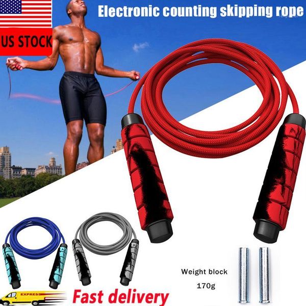 

jump ropes skipping rope weighted heavy jumping training for men women adjustable sports lose weight exercise gym fitness equipment1