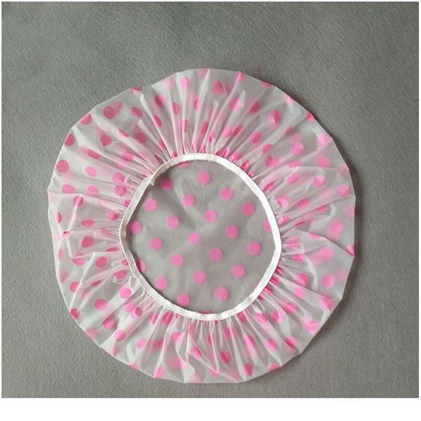 

waterproof shower cap thicken elastic bath hat bathing cap for women spa bathing accessory hair salon bathroom jllrct