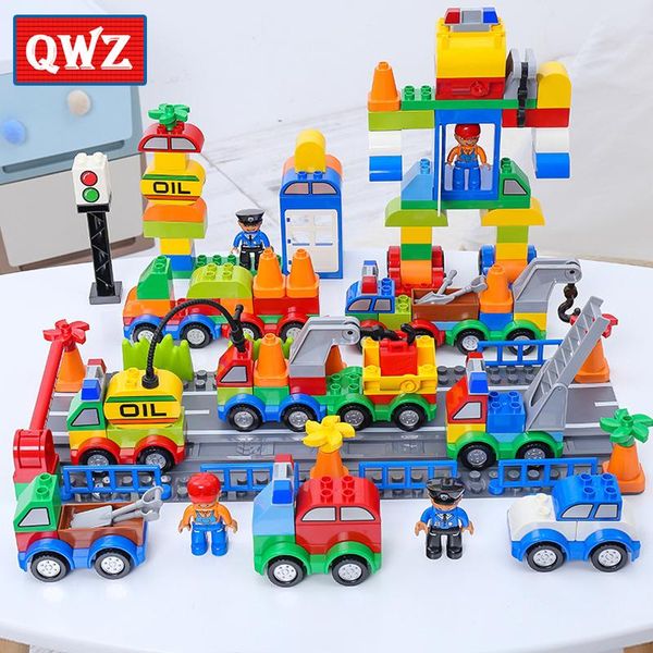 

168pcs 116pcs diy city police big size cars building blocks duploed educational bricks toys for children gifts yxlskh rimmer