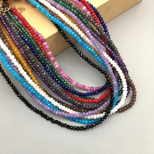 

12 color style beads short necklace women 2020 fashion jewelry women choker necklaces bijoux femme ladies party necklace, Golden;silver