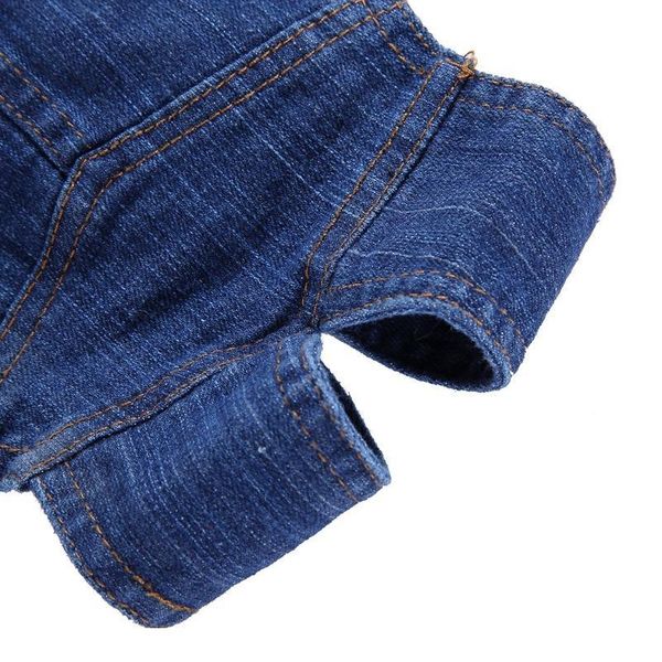 

water wash old jean overalls small dog clothes puppy dog jacket vest cowboy pet coat jumpsuit clothing for small med jllpof