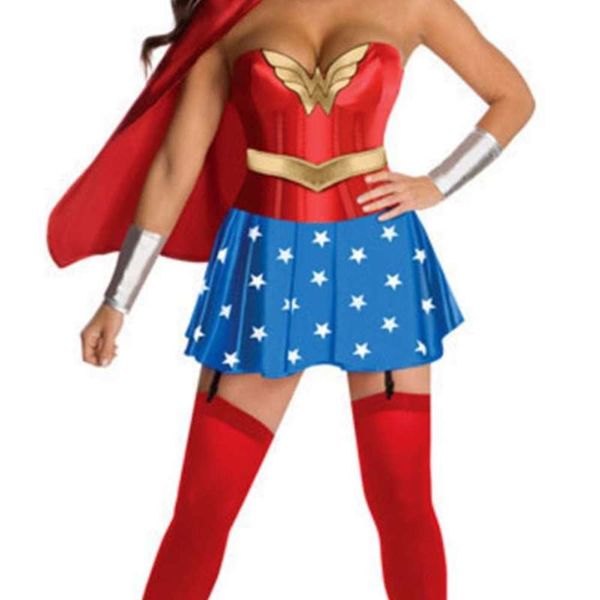 

role superman magic woman game uniform play party costume, Black;gray