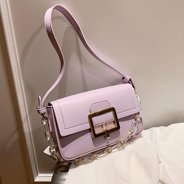 

shoulder bags elegant female solid color tote bag 2021 fashion quality pu leather women's designer handbag travel armpit