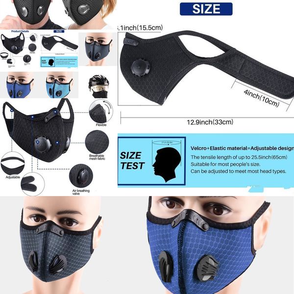 

stock cycling protective mask dhl filter in with activated carbon pm2.5 anti-pollution spoo7fh amnk q0sp
