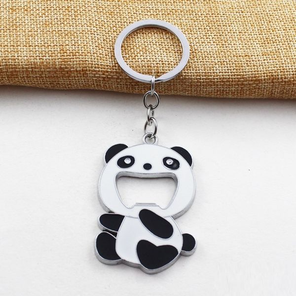 Desenhos animados Panda Chaveiro Abridor de Garrafa Liga de Zinco Criativo Portátil Viagens Abridor de Garrafas de Cerveja Barra de Cozinha Abridores de Garrafas Bar Ferramentas