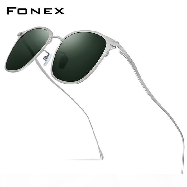 

fonex pure titanium sunglasses men 2020 new fashion retro vintage square polarized uv400 sun glasses for women 8522 pgvqs