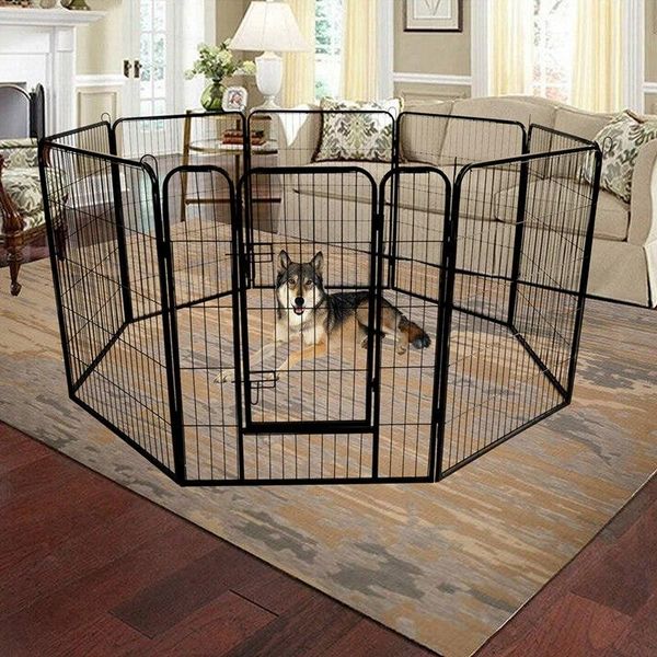 

dog cage wholesale large indoor metal puppy dog run fence iron pet playpen for house garden ourdoor