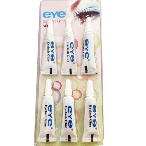 

eyelash glue white instant eyelash adhesives black 6pcs/lot professional waterproof glue for eyelashes makeup tools
