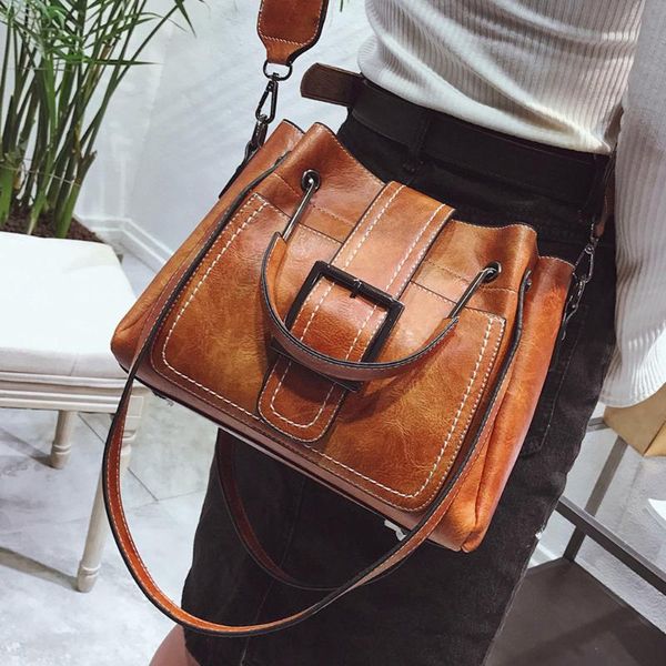 

women's leather handbags vintage lady hand bags women bag messenger shoulder bag large tote business crossbody sac a main bolsa
