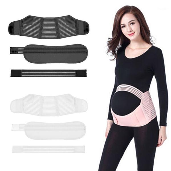 

waist support women maternity belly bands belt back brace abdominal binder pregnancy antenatal bandage band1, Black;gray