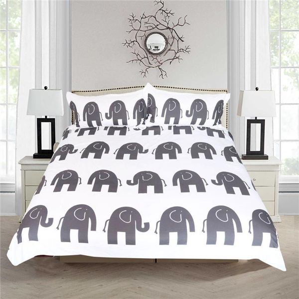 

home decor us size bedding set duvet cover pillocase 3d animal bed linens hd elephant luxury soft bed set1