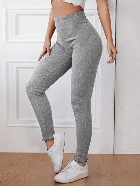 

lettuce edge solid leggings l4wp#, Black