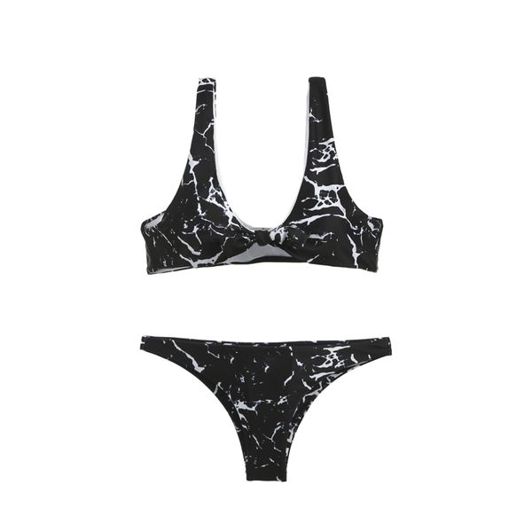 

2019 print women leopard push-up padded bra beach bikini set swimsuit swimwears enchanting women's swimsuits biquini, White;black