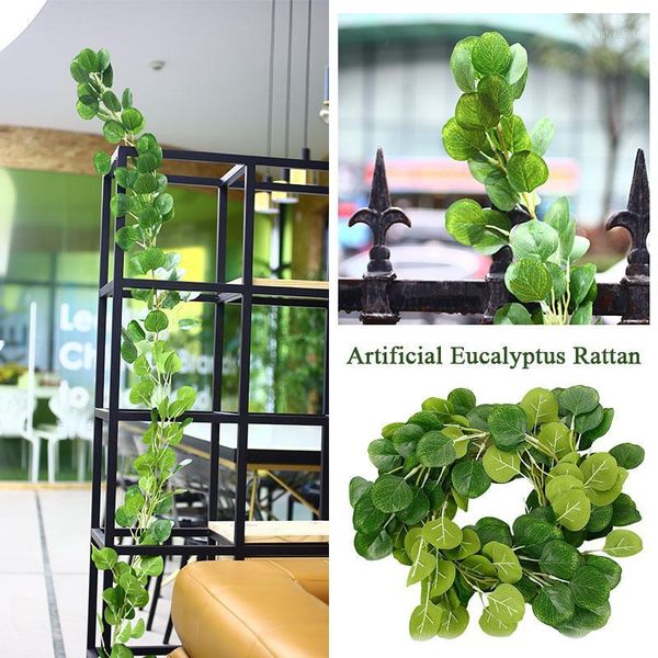 

simulated eucalyptus green/autumn red p props artificial plant artificial insrattan 2019 2m handmade wedding decoration1