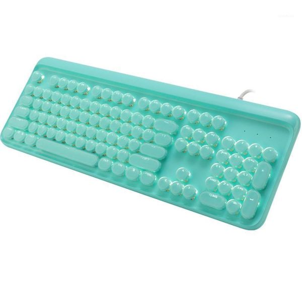 

keyboards mechanical keyboard usb wired 87 keys solid color backlit crystal key cap for esports gaming deskcomputer1